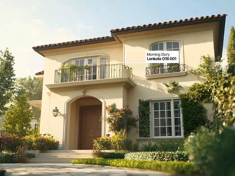 Contoh Rumah dengan Cat Eksterior Warm Beige