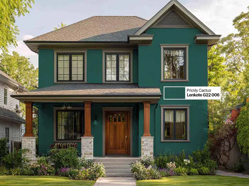 Rumah Bernuansa Alam dengan Cat Moss Green